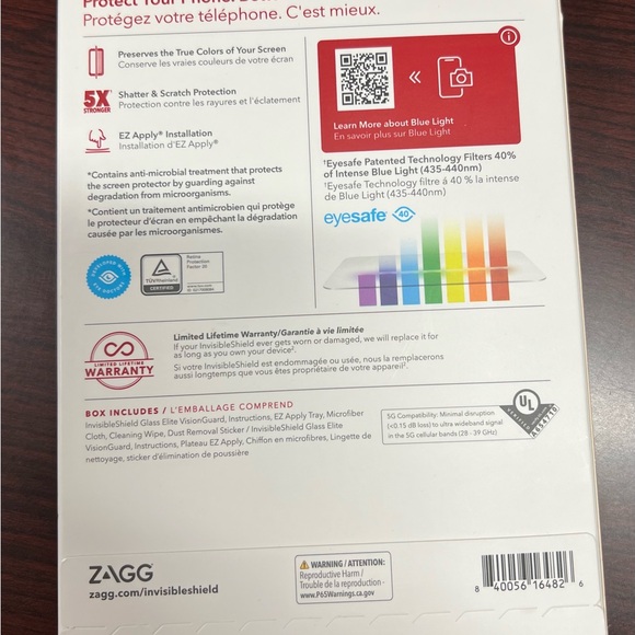 ZAGG iPhone 14 Pro Max (glass elite vision guard screen protector) NWT - Picture 3 of 13